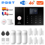 PGST 108-4G - Sistema de alarma Maison Connecté WiFi 4G Tuya Smart Life, 433 MHz, Écran y Clavier, Compatible con Alexa y Google