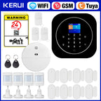 KERUI G12 – Drahtloses WLAN- und GSM-Alarmsystem für den Heimgebrauch mit Tuya-Anwendung, farbigem Bildschirm, Tür- und Bewegungsmelder