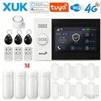 XUK PG-107 – Sistema de alarma Maison Connecté Tuya WiFi &amp; 4G con pantalla táctil 4,3", Sirène Puissante et Control Intelligent 