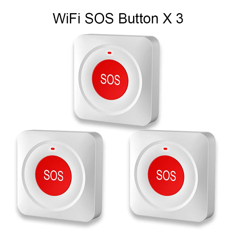 Botón SOS WiFi PGST 2.4G Tuya – Botón Panique Connecté Compatible con Alexa y Google Assistant para personas mayores y seguridad del domicilio