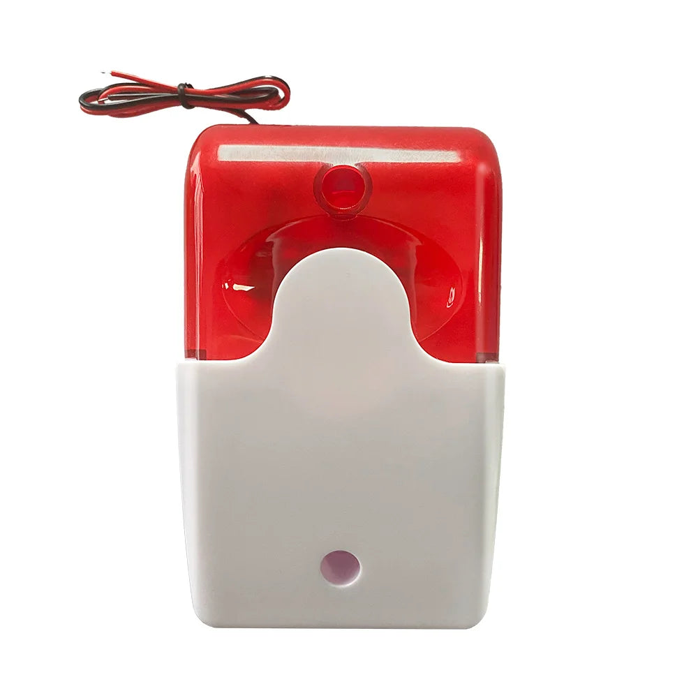 Sirène Filaire avec Flash KUANGZIPENG 110 dB – Alarma sonora y luminosa 12V / 24V / 220V para sistema de seguridad de la casa