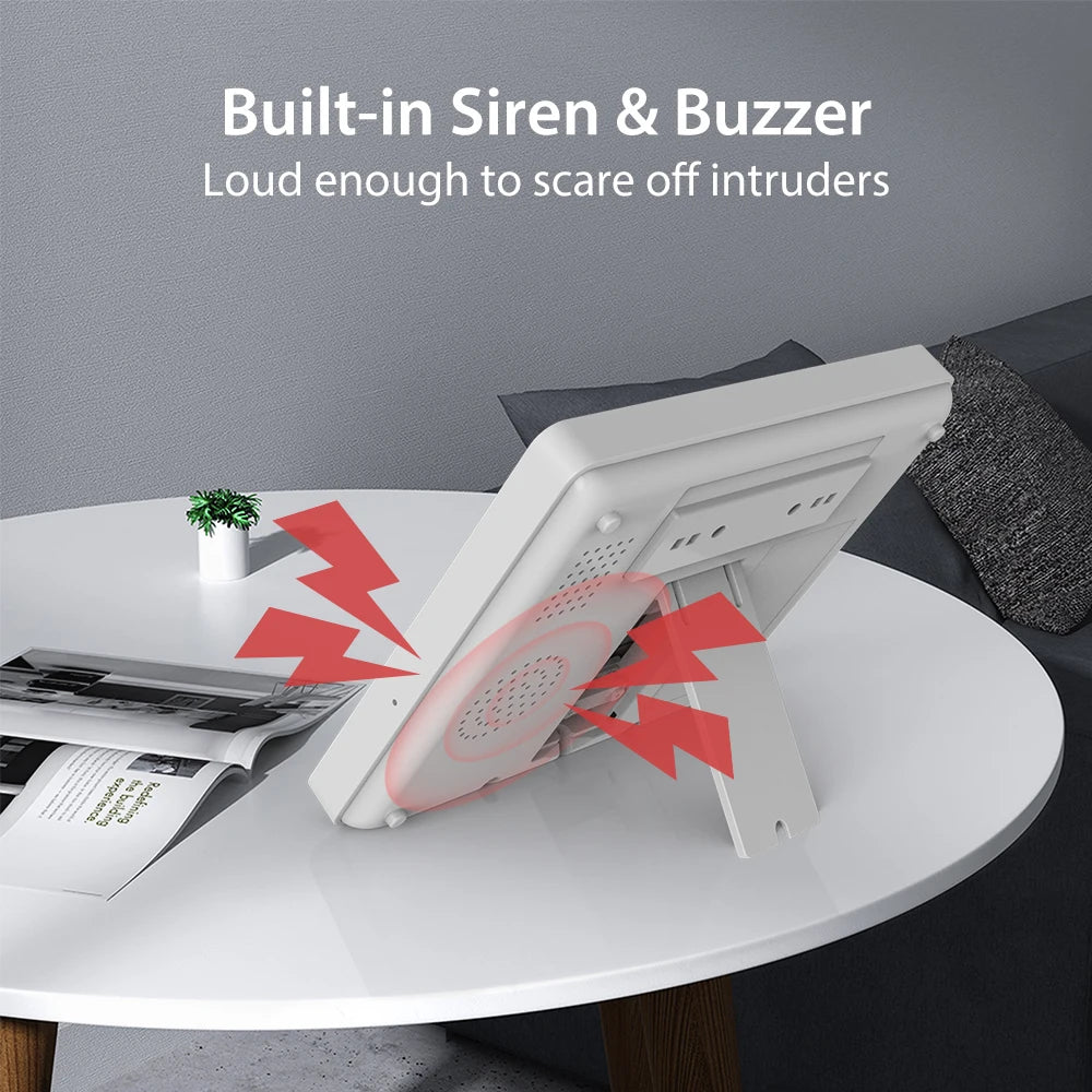 Staniot Sistema de Alarma Casa WiFi Tuya con Écran Tactile IPS 4,3" – Kit Alarme Sans Fil Intelligent et Connecté 