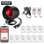 KERUI DLB – Sistema de alarma de casa WiFi Tuya con Sirène Puissante 110 dB, kit sin filtro con detector de movimiento y capturador de puerta/ventana 