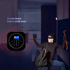 KERUI G12 – Drahtloses WLAN- und GSM-Alarmsystem für den Heimgebrauch mit Tuya-Anwendung, farbigem Bildschirm, Tür- und Bewegungsmelder