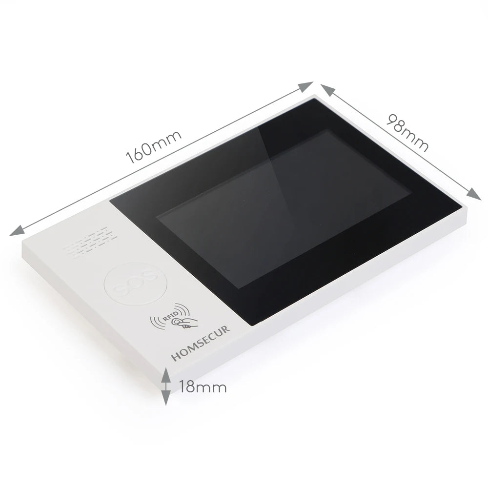 HOMSECUR LD04-4G (PG107) – Centrale d’Alarme Maison Connectée WiFi & 4G/2G avec Écran Tactile, RFID, Sirène Intégrée et Alertes SMS