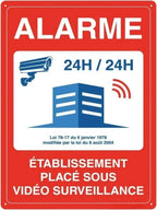 Panneau de Sécurité en Aluminium Renforcé – Vidéosurveillance, Propriété Privée, Accès Interdit pour Entrepôt et Locaux Professionnels