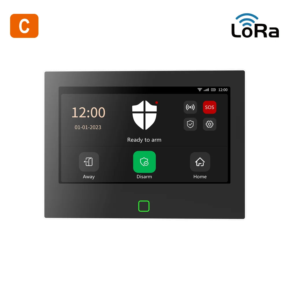 Versión Staniot LoRa – Sistema de alarma Maison Écran 7 pulgadas WiFi 4G Tuya con Sirène Intégrée, kit Antivol Longue Portée 500 m