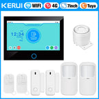 KERUI G70 – Central de Alarma Casa Conectada 4G LTE / WiFi con Pantalla Táctil IPS 7", Compatible con Tuya, Alexa y Google Assistant 