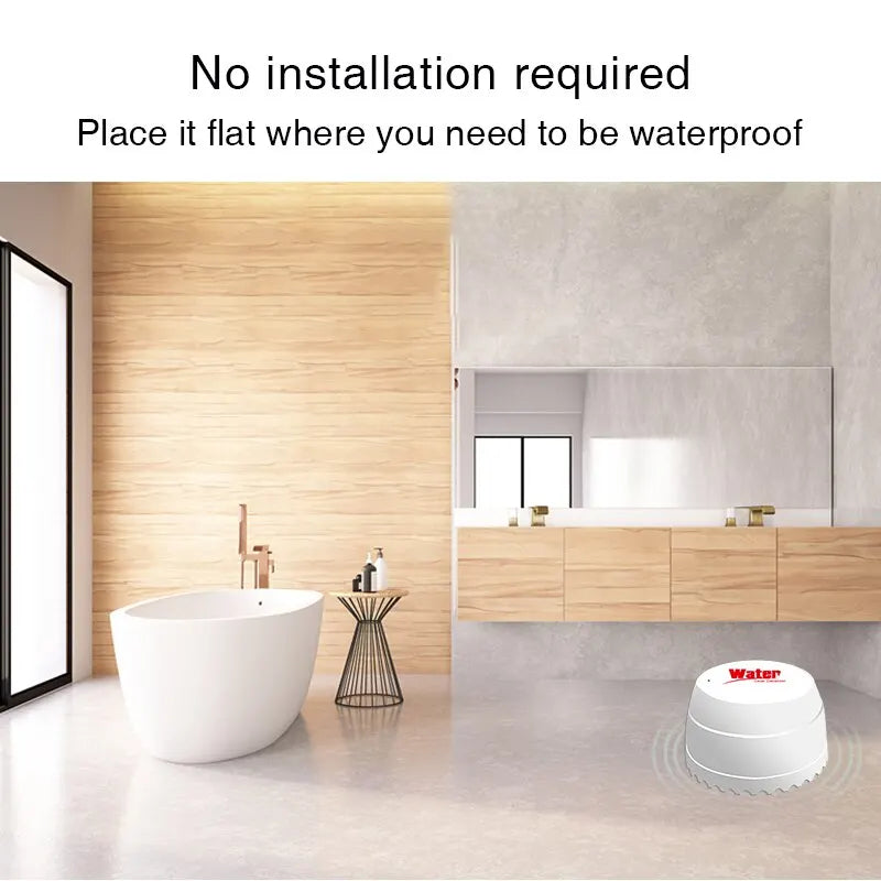 Détecteur de Fuite d’Eau Zigbee Tuya – Capteur d’Inondation Connecté avec Alarme Locale et Notifications Smart Life