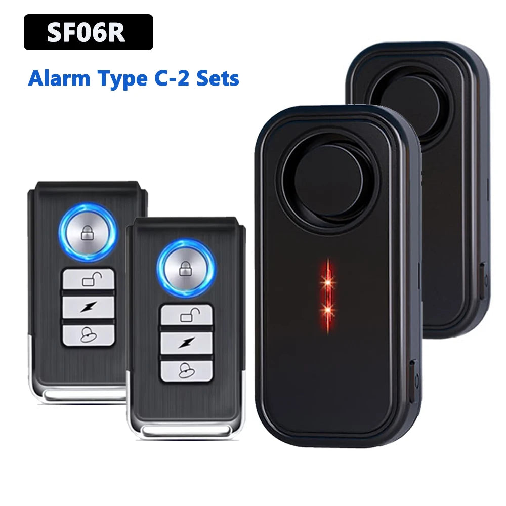 Awapow Alarme Antivol à Vibration 110 dB avec Télécommande – Protection Sans Fil pour Voiture, Camping-Car, Moto et Vélo