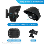 Alarma de paso sin filtro exterior Étanche – Kit detector de movimiento para entrada, jardín y entrada con 1 receptor y 2 captadores, puerta 200 m, 38 sonerías 