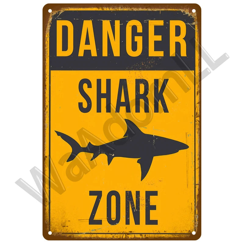 Plaque Métal Rétro “Attention Zone Sous Surveillance” – Panneau Décoratif Vintage 20x30 cm pour Maison, Garage, Bar et Atelier