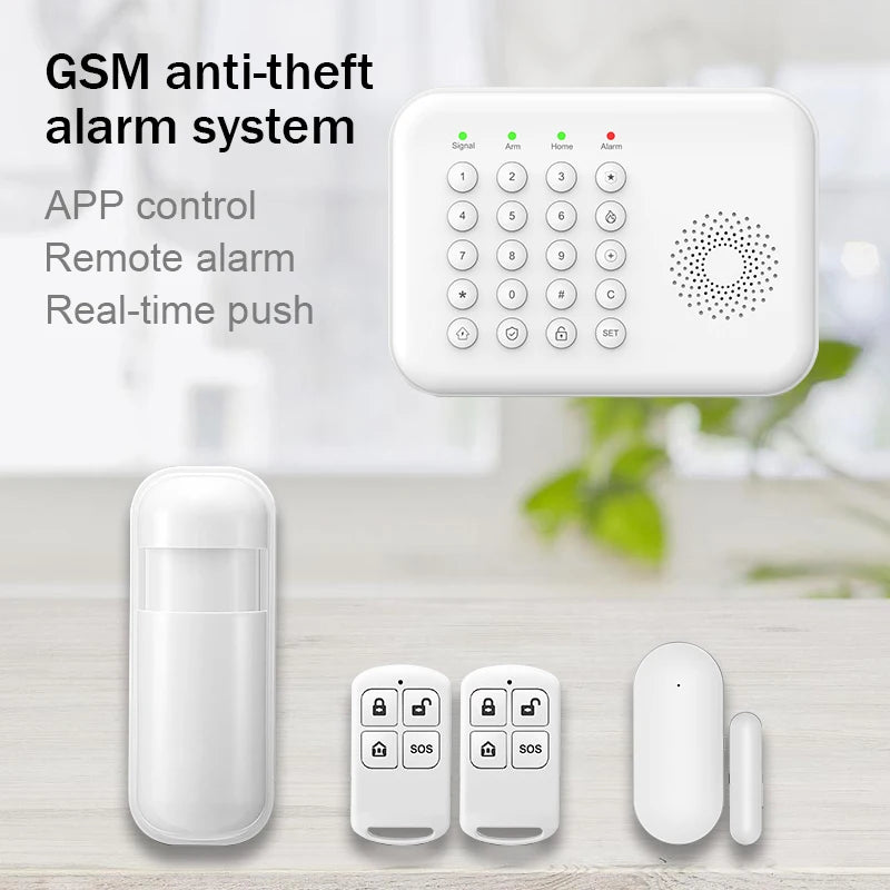 PGST – Sistema de alarma Maison Connecté WiFi &amp; GSM con aplicación Tuya, alertas instantáneas y comando vocal, kit con detectores de movimiento y apertura 