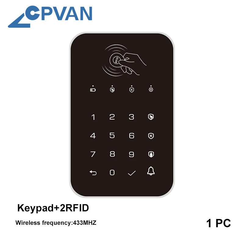 CPVAN CP10 Pro – Système d’Alarme Maison WiFi + 4G Tuya avec Écran Tactile 7" et Sirène 110 dB