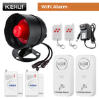 KERUI DLB – Sistema de alarma de casa WiFi Tuya con Sirène Puissante 110 dB, kit sin filtro con detector de movimiento y capturador de puerta/ventana 