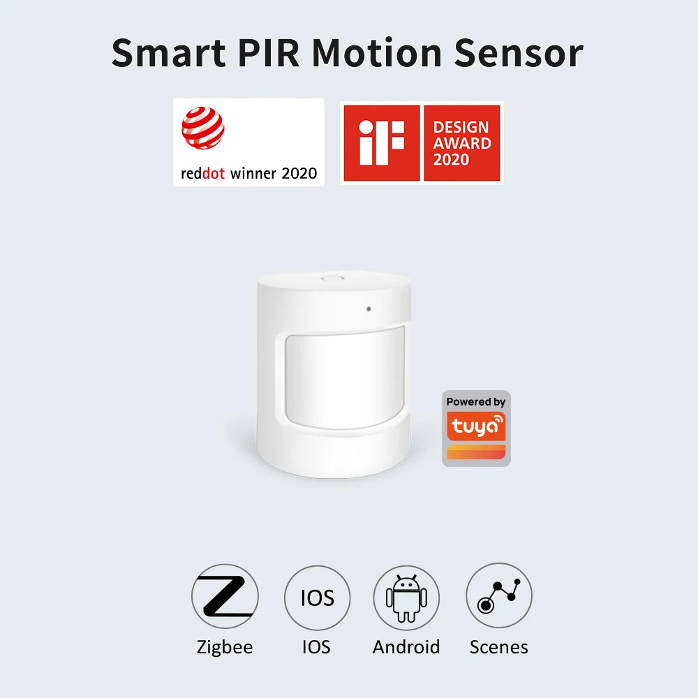 Detector de movimiento Zigbee Tuya PIR LINCUKOO – Captador de infrarrojos inteligente Compatible con Smart Life y Alexa para alarma de casa