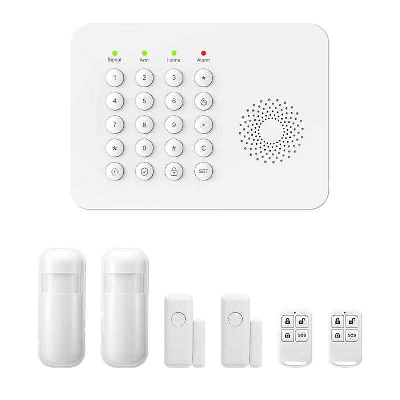 Sistema de alarma Maison PGST WiFi + GSM 2G Tuya – Kit de seguridad conectado con detectores de movimiento y captadores de puerta/ventana