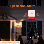 Sirène d'Alarme Intérieure Staniot 115 dB Sans Fil 433 MHz – Sirène Stroboscopique Anti-Intrusion avec Batterie Intégrée 