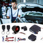 MOJOYCE Alarme Voiture Universelle avec Télécommande – Système Antivol, Verrouillage Centralisé et Entrée Sans Clé