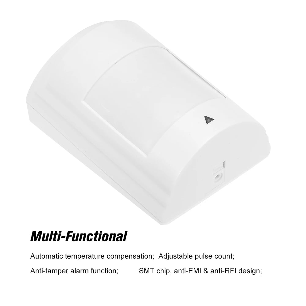 Detector de Movimiento Filaire PIR Anti-Animaux – Doble Infrarrojos 110° para Alarma Casa, Inmunité Animaux jusqu'à 15 kg 