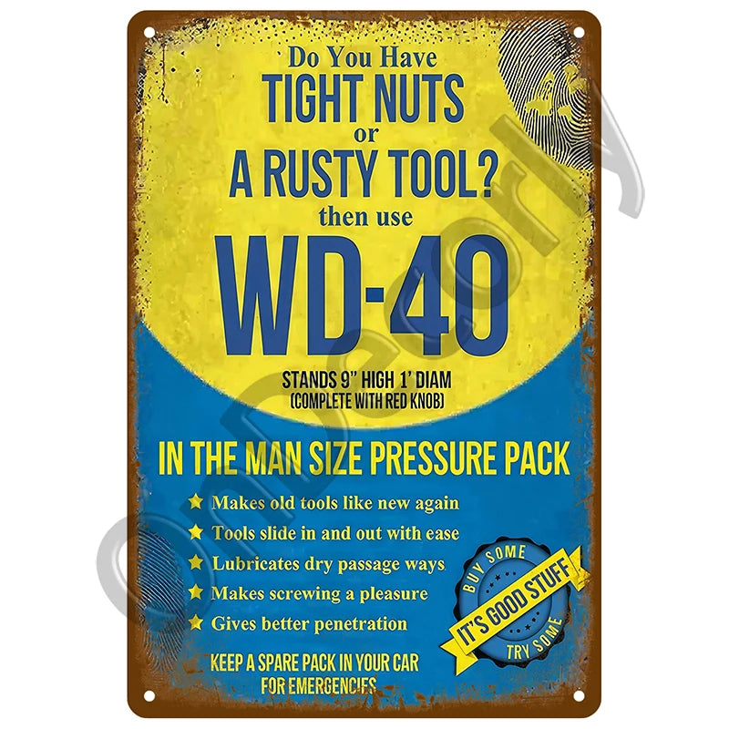 Panneau Vintage CCTV en Métal 20 x 30 cm – Plaque Murale “Vidéosurveillance 24h” pour Bar, Garage, Café et Maison