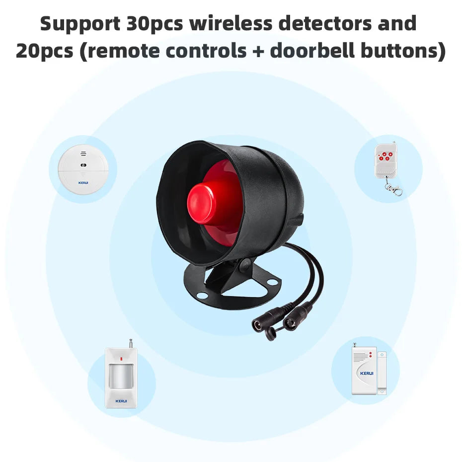 KERUI H01 Sistema de Alarma Casa WiFi Tuya con Sirène 433MHz - Kit Seguridad Sans Fil Compatible Alexa y Google Home