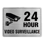 Panneau “Vidéosurveillance 24h – Propriété Privée – Accès Interdit” en Aluminium – Plaque de Sécurité Moderne pour Intérieur et Extérieur