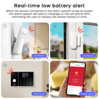 PGST 108-2G - Sistema de alarma Maison Connecté Tuya WiFi &amp; GSM, Kit Seguridad Sans Fil con detectores de puerta/puerta y movimiento, Compatible Alexa