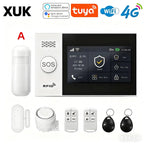 XUK PG-107 – Sistema de alarma Maison Connecté Tuya WiFi &amp; 4G con pantalla táctil 4,3", Sirène Puissante et Control Intelligent 