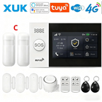 XUK PG-107 – Sistema de alarma Maison Connecté Tuya WiFi &amp; 4G con pantalla táctil 4,3", Sirène Puissante et Control Intelligent 