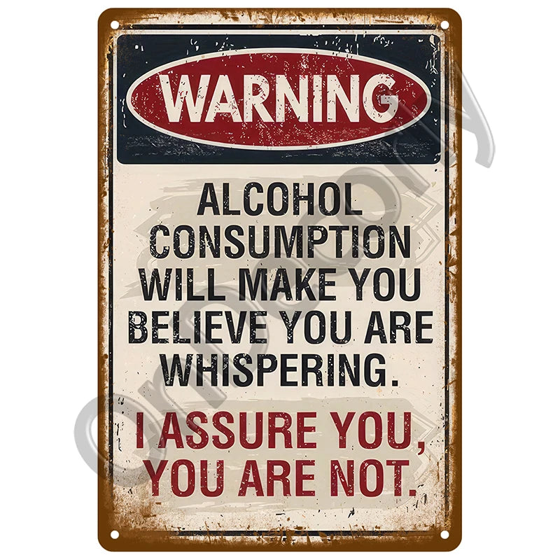 Panneau Vintage CCTV en Métal 20 x 30 cm – Plaque Murale “Vidéosurveillance 24h” pour Bar, Garage, Café et Maison