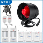 KERUI DLB – Kit Alarme Maison Sans Fil con Sirène Puissante 110 dB, Sistema Anti-Intrusión Autónomo para Interior y Exterior 