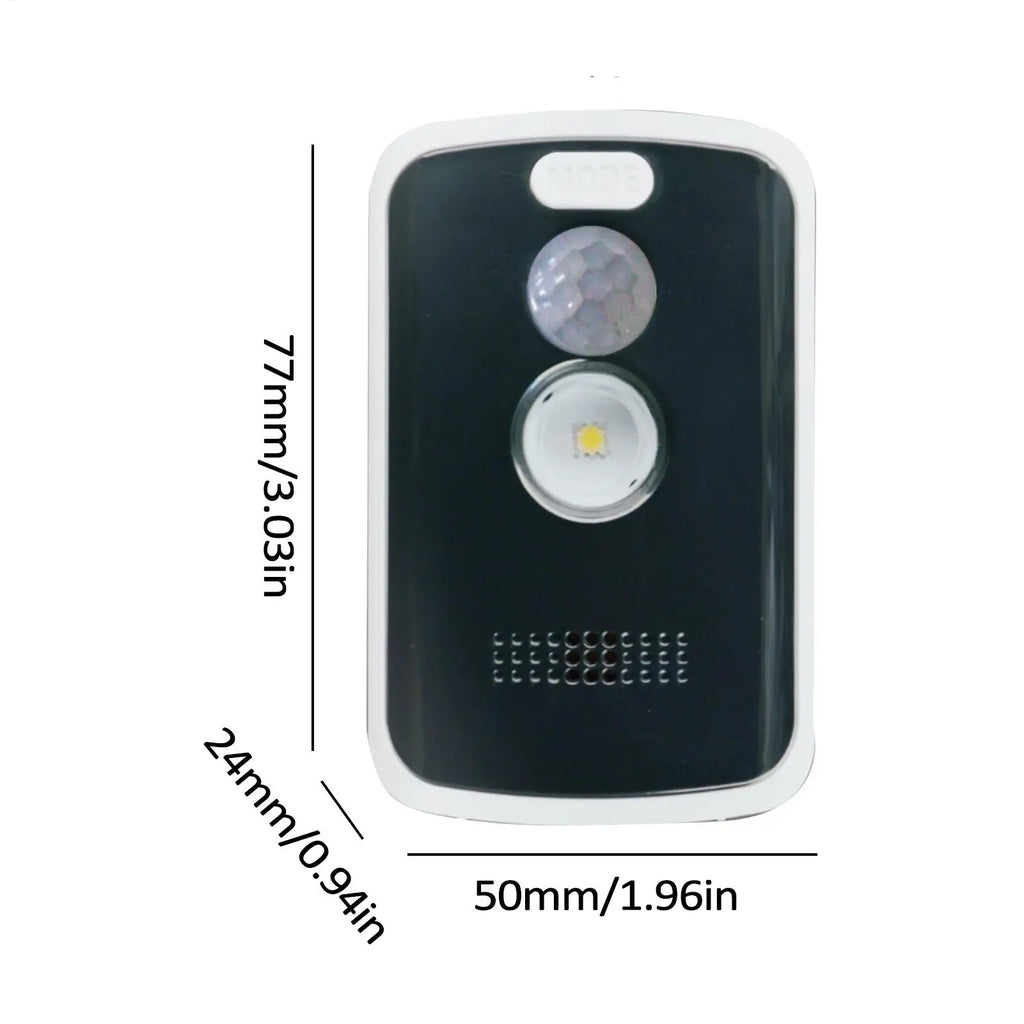 Alarma periférica portátil 125 dB con detector de movimiento PIR – Seguridad antiintrusión para camping, jardín y casa 