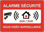 Panneau Aluminium Sécurité “Alarme Vidéo – Propriété Privée, Défense d’Entrer” – Plaque Rétro pour Parking et Zones Protégées
