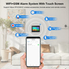 ONENUO 99FT – Sistema de alarma Maison Connecté Tuya WiFi &amp; GSM con pantalla táctil TFT, kit de seguridad sin filtro y sirena 90 dB