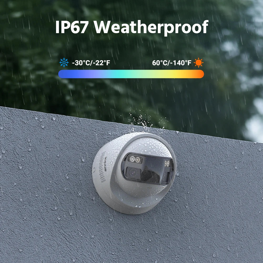 Caméra de Surveillance ANNKE 4K 8MP PoE à Double Objectif – Vision Panoramique 180°, Vision Nocturne Couleur, Audio Bidirectionnel et IP67