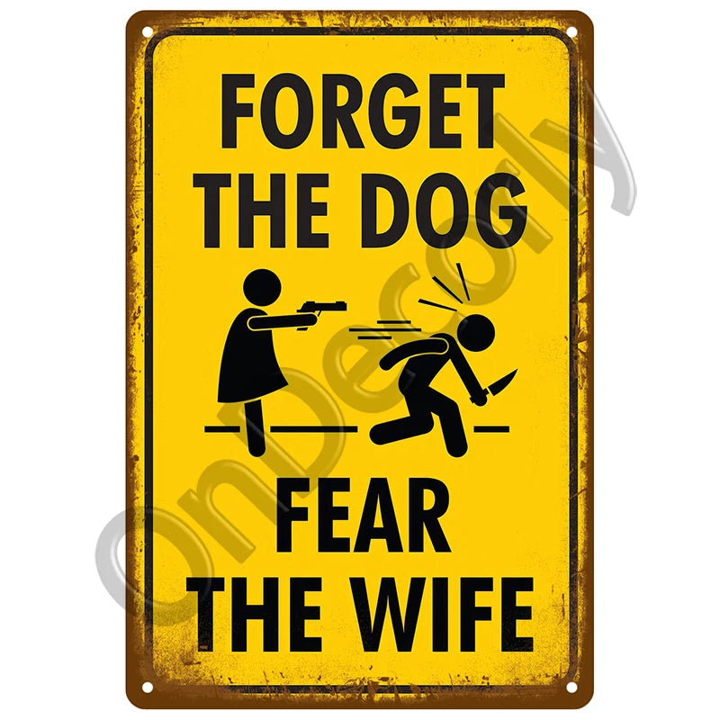 Panneau Vintage CCTV en Métal 20 x 30 cm – Plaque Murale “Vidéosurveillance 24h” pour Bar, Garage, Café et Maison