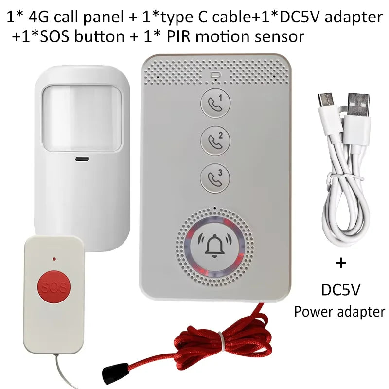Teléfono SOS 4G con botón Unique KONLEN – Alarma de urgencia con llamada y SMS para personas mayores, niños y personas dependientes