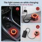 Awapow Alarma Antivol para Coche con Captador de Vibración - Sistema de Protección Recargable USB-C 120 dB para Automóvil