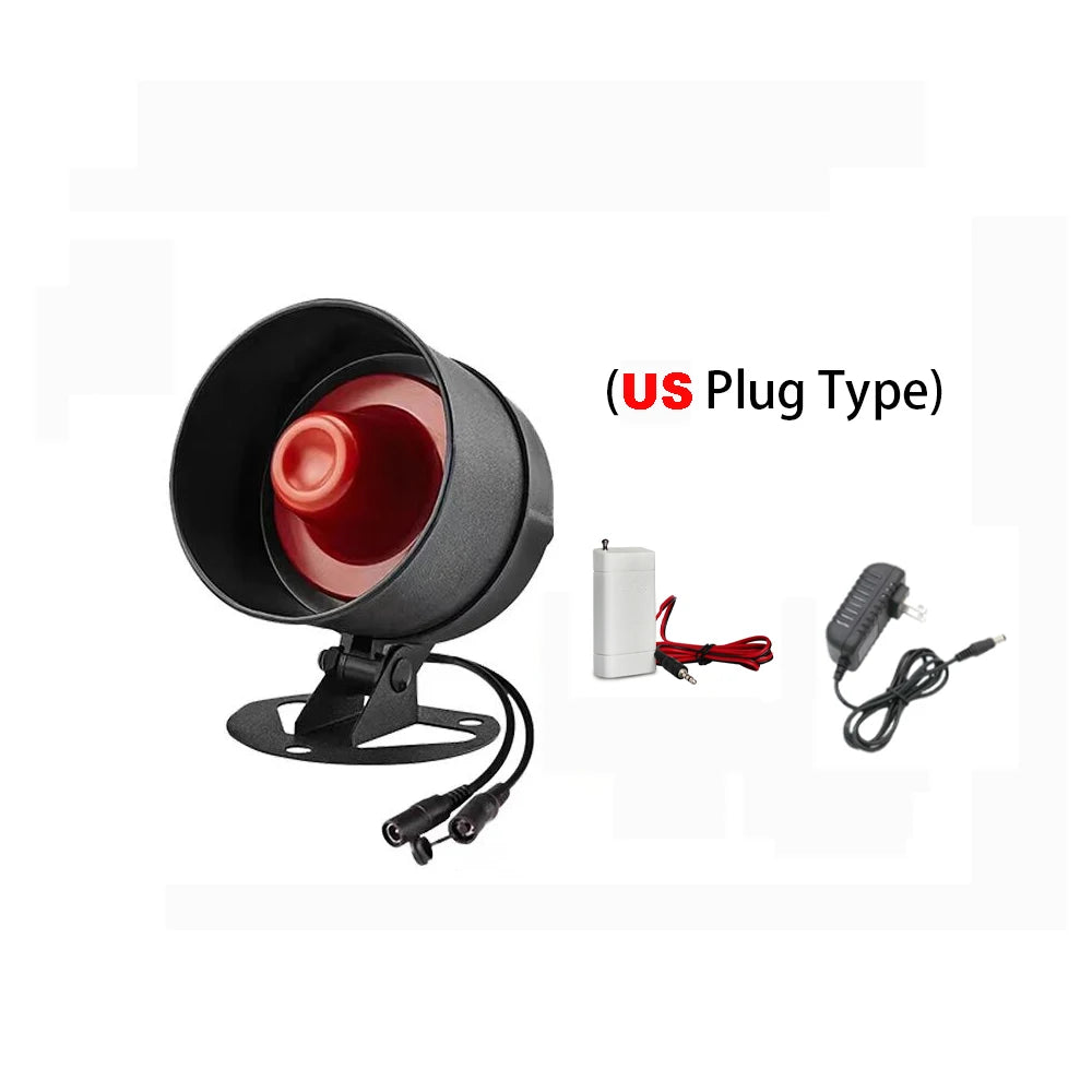 Außensirene Sans Fil 433 MHz 110 dB mit Stroboskop-Blitz – Hochleistungsalarm für den Haushalt und den Handel