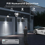 Caméra de Surveillance Extérieure Solaire WiFi PTZ avec Batterie Intégrée – HD, Vision Nocturne Infrarouge, Détection et Contrôle à Distance iCSee