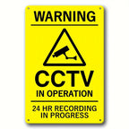 Panneau Métallique “Maison Sous Vidéosurveillance 24h/24” – Señalización de seguridad exterior duradera y decorativa 