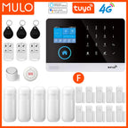 MULO PG-103-4G – Hausalarmsystem mit 4G-WiFi und GSM, kabelloser Sicherheit, Tuya, Alexa und Google Assistant