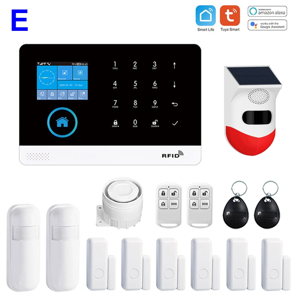 Sistema de alarma Maison TAIBOAN WiFi + GSM Tuya 433 MHz con pantalla y sirena – Central de alarma sin filtro inteligente 