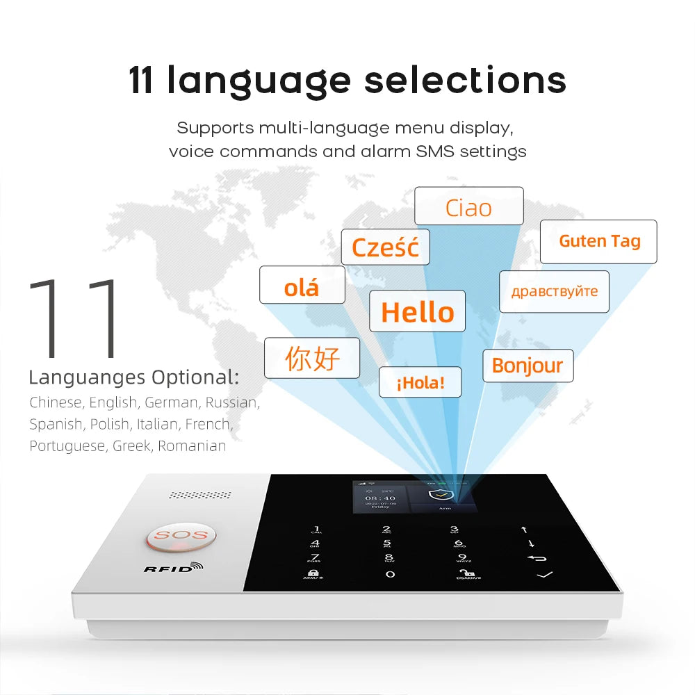 PGST A105S – Maison Connected GSM 2G WiFi Tuya Smart Life-Alarmsystem, kompatibel mit Alexa und Google, komplettes Sicherheitskit
