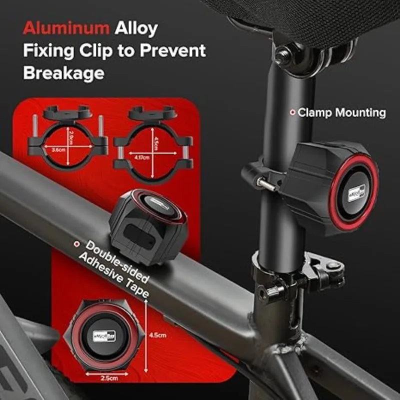 Alarme Antivol Sans Fil Étanche 110 dB avec Télécommande – Détecteur de Mouvement pour Vélo, Trottinette Électrique et Moto