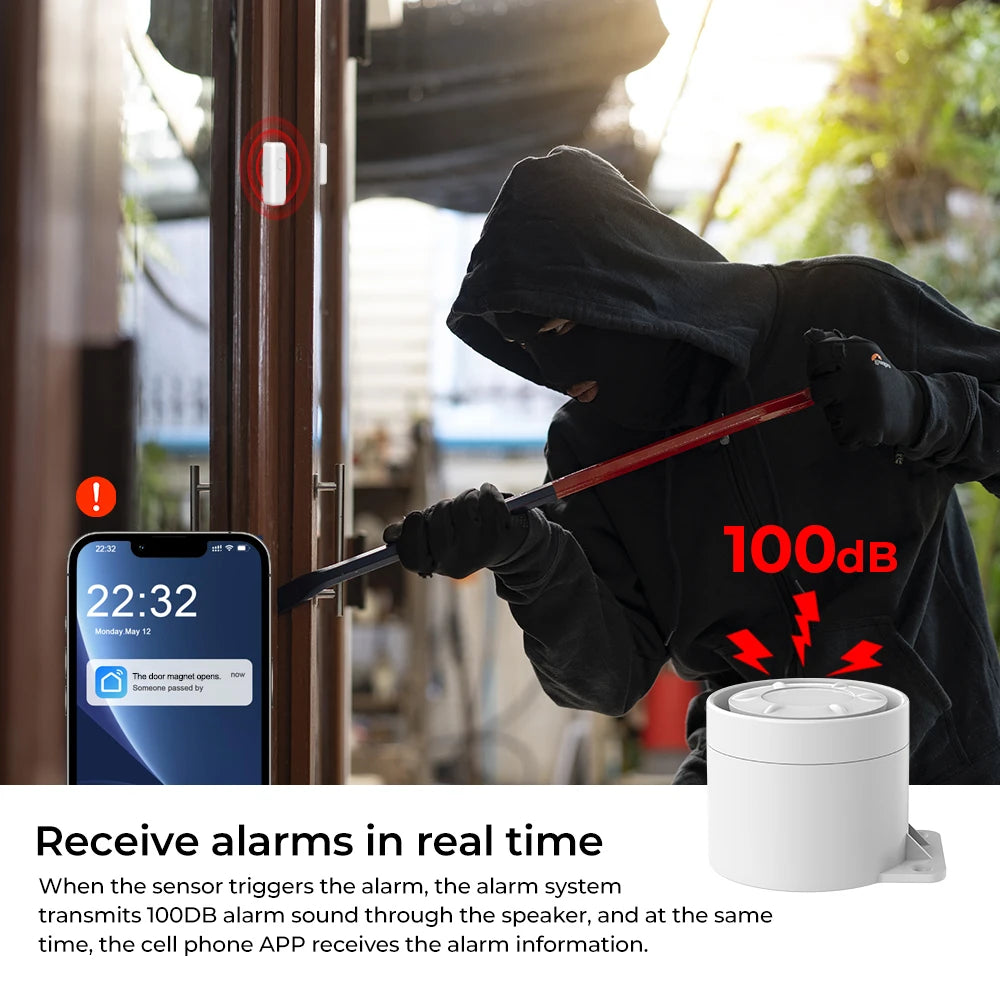 PGST 105-4G – Sistema de alarma Maison Connecté Tuya WiFi y 4G, seguridad sin filtro con aplicación Smart Life y compatibilidad con Alexa