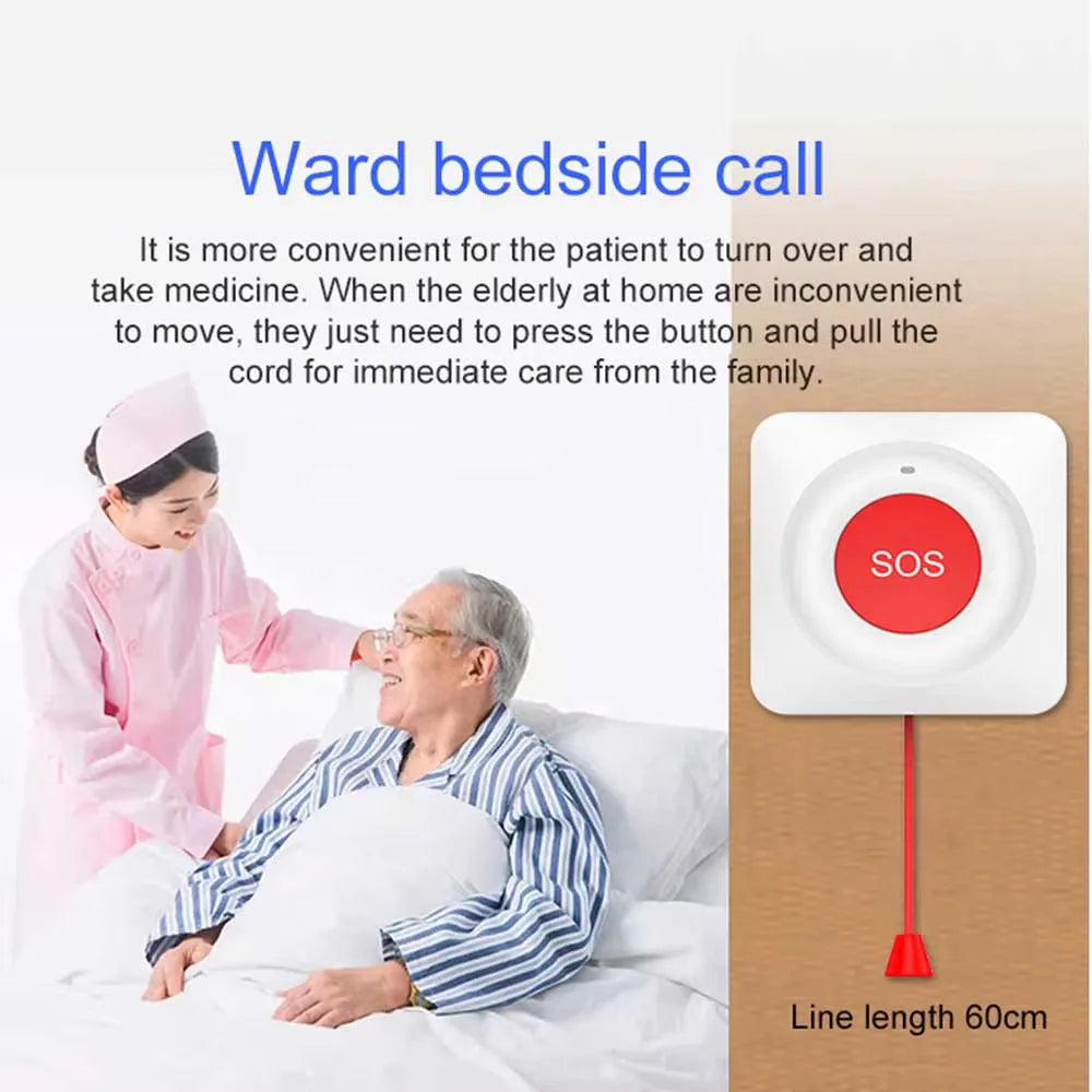 Botón SOS WiFi PGST 2.4G Tuya – Botón Panique Connecté Compatible con Alexa y Google Assistant para personas mayores y seguridad del domicilio