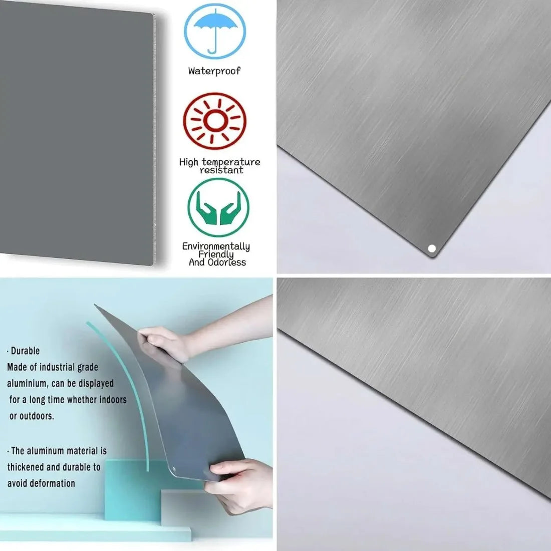 Plaque Métal “Alarma de Seguridad – Vidéosurveillance 24h/24” 20x30 cm – Panneau Mural de Protection pour Maison et Locaux