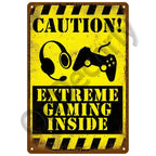 Panneau Vintage CCTV en Métal 20 x 30 cm – Plaque Murale “Vidéosurveillance 24h” pour Bar, Garage, Café et Maison